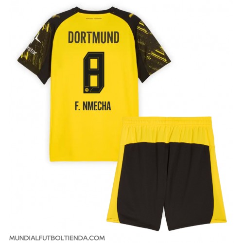 Camiseta Borussia Dortmund Felix Nmecha #8 Primera Equipación Replica 2025-26 para niños mangas cortas (+ Pantalones cortos)